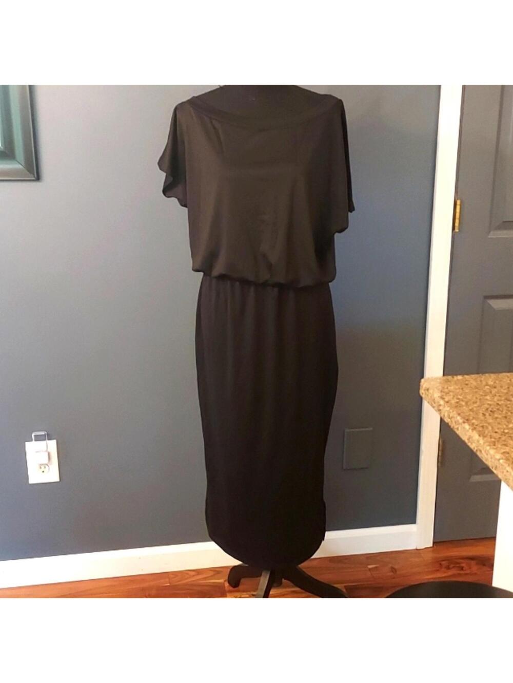 Grace Karin Black Short Sleeve Long Maxi Dress Size Large